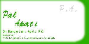 pal apati business card